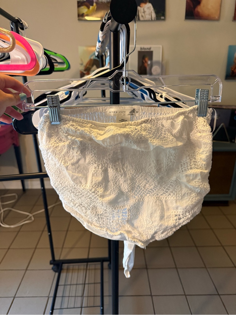 Altar'd State White Crochet Crop Top